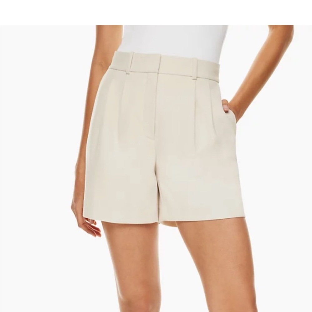 Babaton High Waist Beige Shorts